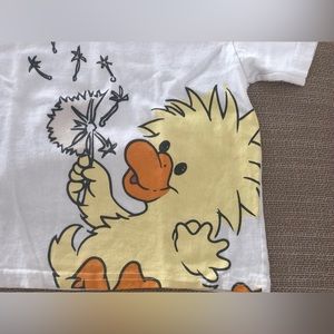 Little Suzy’s Zoo- Witzy the duck T shirt, color White with stamp in front.